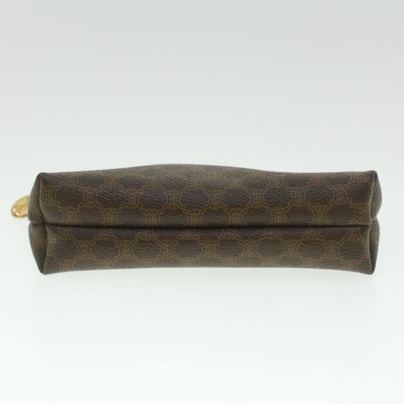 CELINE Macadam Canvas Pouch PVC Leather Brown Auth bs4236K - Picture 6 of 16